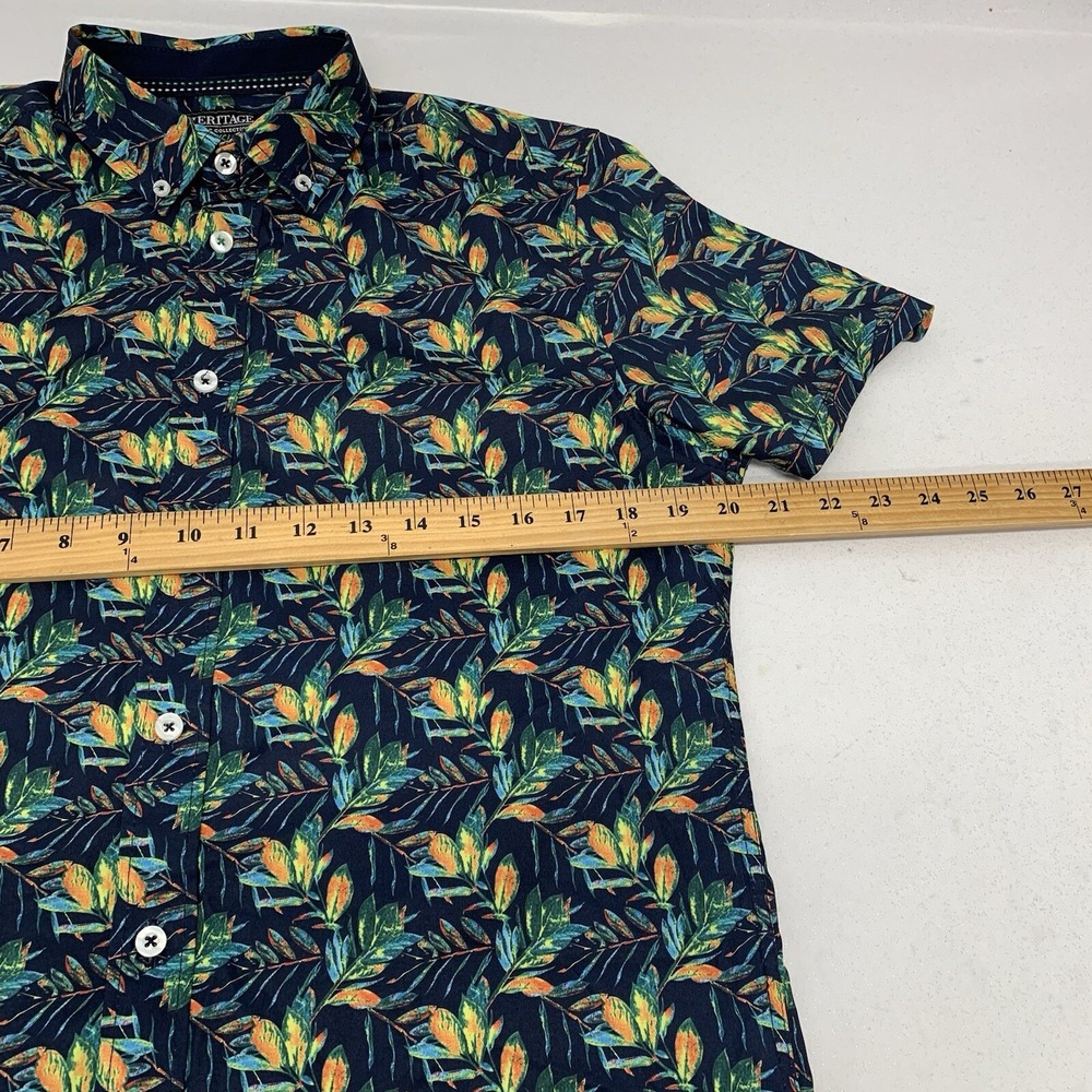 Heritage Resort Tropical Short Sleeve Camp Shirt Medium Button‎ Up Travel Beach - Picture 9 of 10